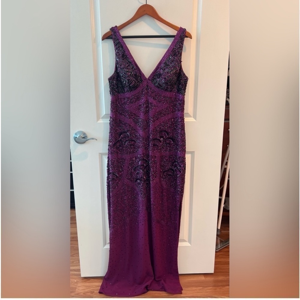 Caché Beaded Long Dress Size 14